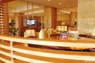 最新现代风格快捷酒店大堂整体装修效果图