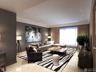 65平房子小户型转角布艺沙发装修效果图片欣赏