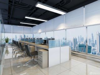 现代办公室集成吊顶灯设计效果图