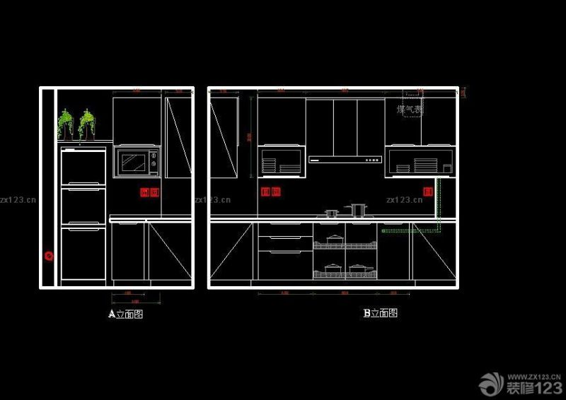 2023最新简约风格橱柜设计图纸