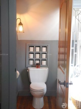 厕所欧式壁灯创意卷纸收纳设计效果图大全