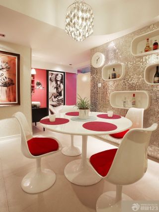 现代风格颜色搭配70平米装修样板房餐厅设计图片大全