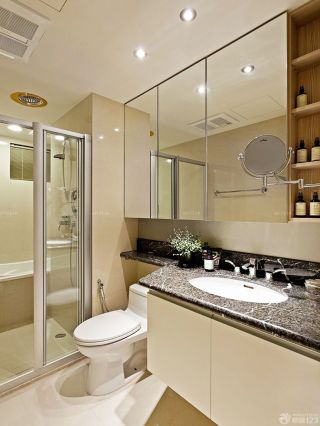 50平一室一厅小户型欧式卫浴设计图 