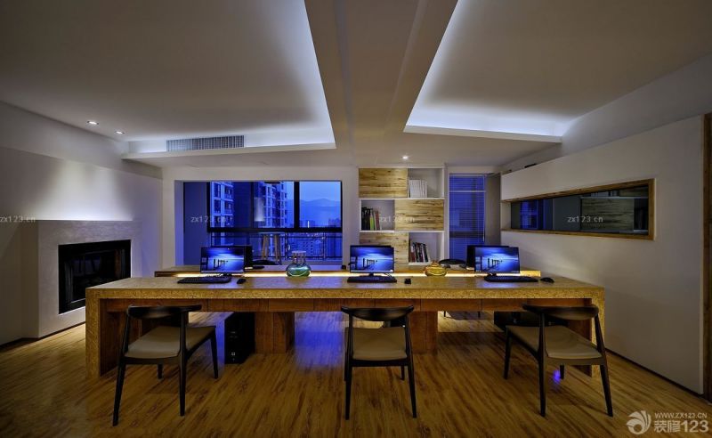 最新美式古典风格办公室实木家具装修效果图欣赏