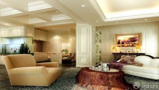2023新古典客厅根雕茶桌设计图片