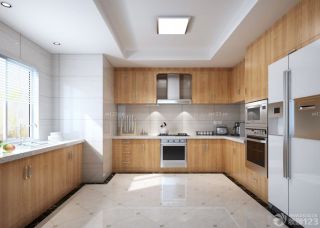 现代风格大型厨房欧派橱柜装修设计效果图