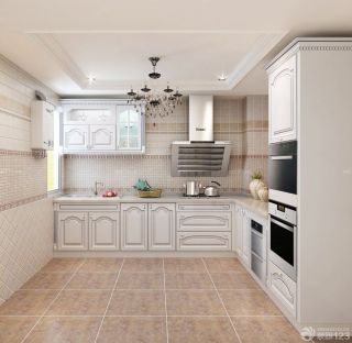 最新简欧风格大厨房白色欧派橱柜设计图片