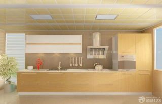 温馨欧式厨房整体橱柜瓷砖效果图