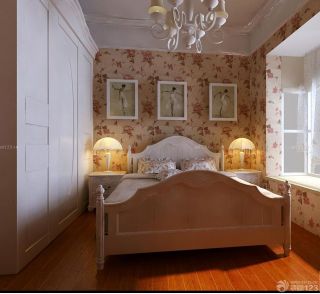 美式田园混搭风格6平米小卧室装饰图片