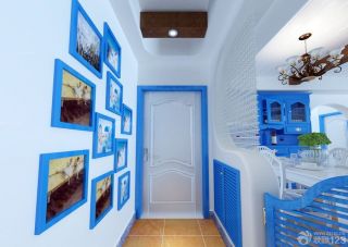 2023地中海小户型蓝色门框设计图片