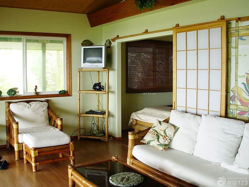 40平米小户型日式客厅装修设计效果图欣赏
