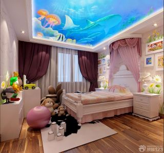 海洋混搭风格小户型创意儿童房间布置效果图