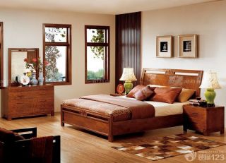 古典主义风格卧室木质窗户设计效果图片