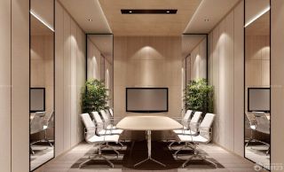 简约日式风格小型会议室布置实景图欣赏