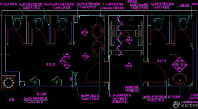 公共卫生间平面设计图片