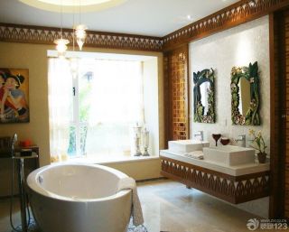 美式小型宾馆浴室装修设计效果图欣赏