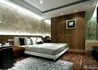 65平米小户型简装卧室隐形门装修设计图片