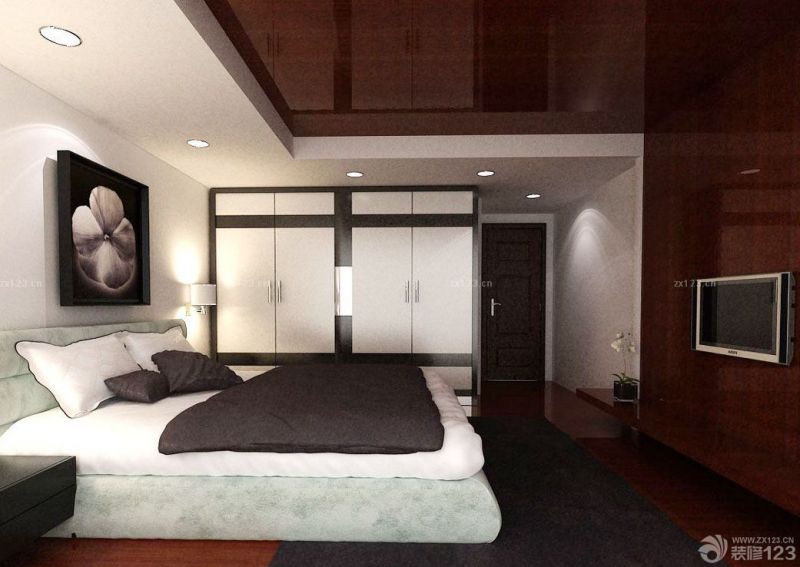 最新 50平方一室一厅卧室隐形门设计效果图片