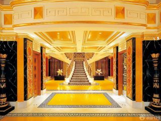 迪拜七星级酒店大厅吊顶设计效果图欣赏