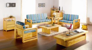 顺德实木组合家具沙发坐垫效果图