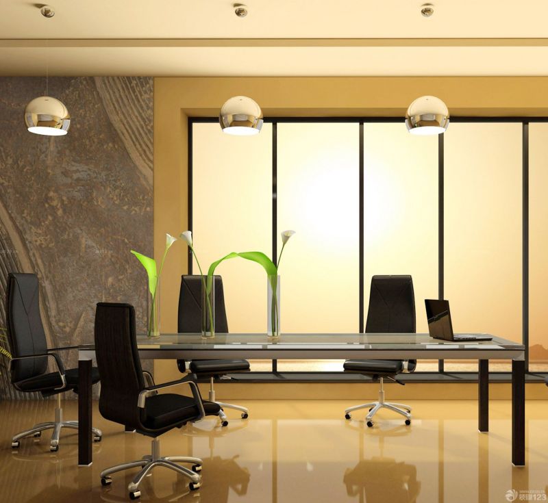 经典现代风格写字楼董事长办公室内装修实景图欣赏