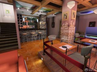 2023中式风格小复式楼酒吧室内设计样板间