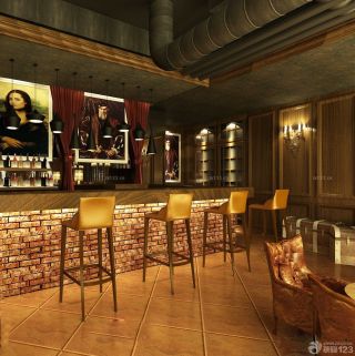 最新现代简欧风格酒吧室内设计样板间
