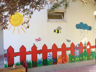 幼儿园简约墙体彩绘效果图