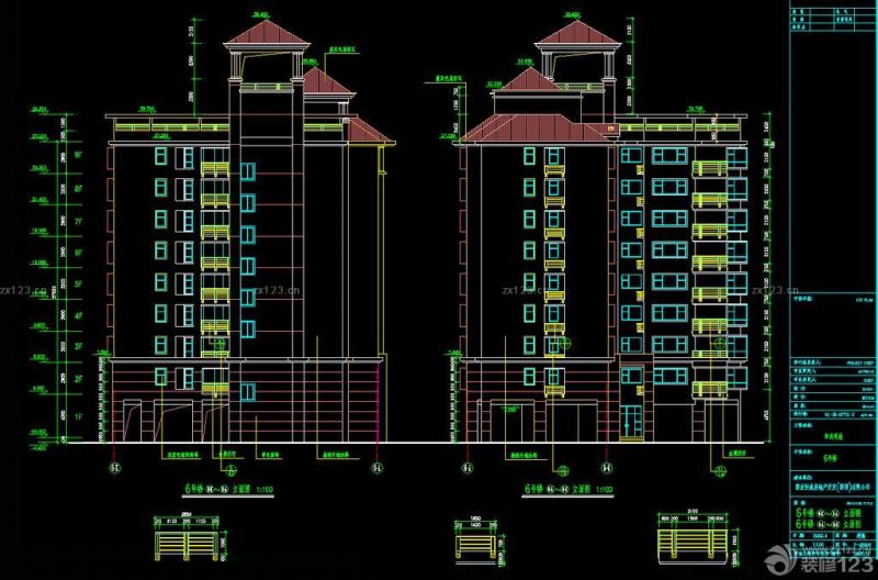 2023最新高层写字楼建筑立面图