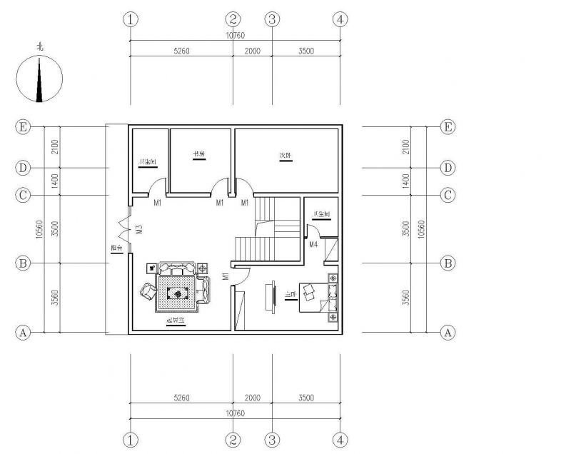 2023两室两厅房子设计平面图