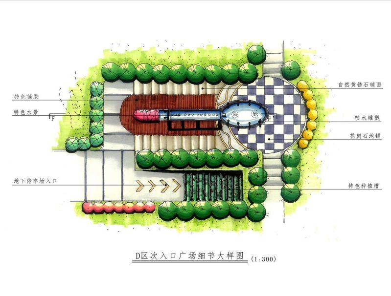 私人会所花坛平面图设计图片