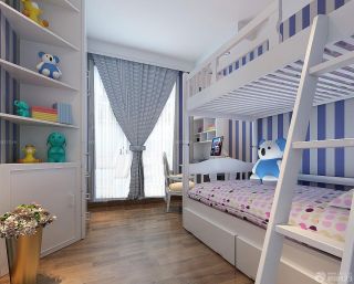 地中海风格儿童房双层儿童床设计图片欣赏