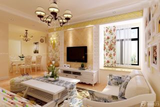 美式田园风格小户型家居室内白色家具装修图片欣赏