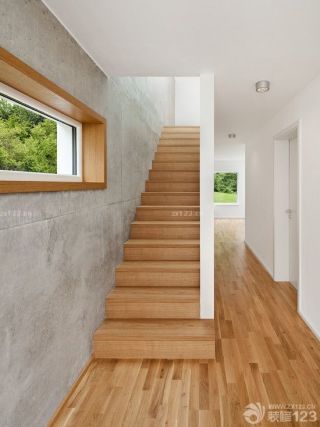 2023最新美式家装木制楼梯效果图