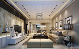 2023最新现代家装客厅简约电视柜设计样板