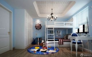 2023最新地中海家装儿童房蓝色墙面设计图