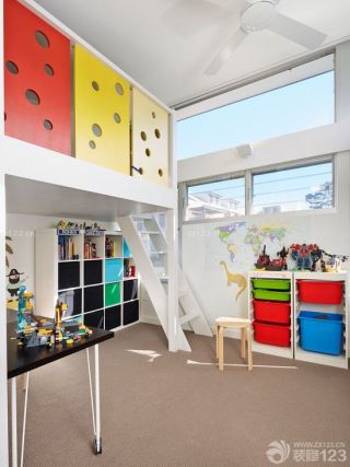 2023最新儿童房间实木高低床设计实景图