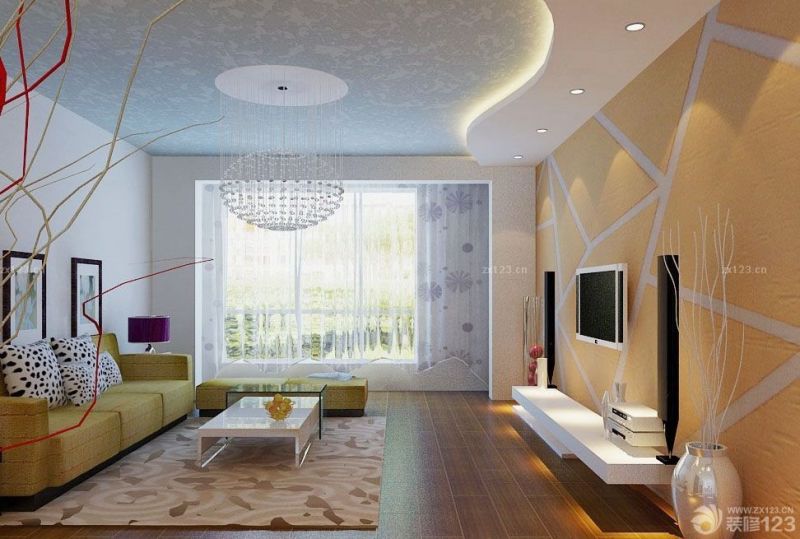 魔块电视背景墙壁纸装修设计效果图片