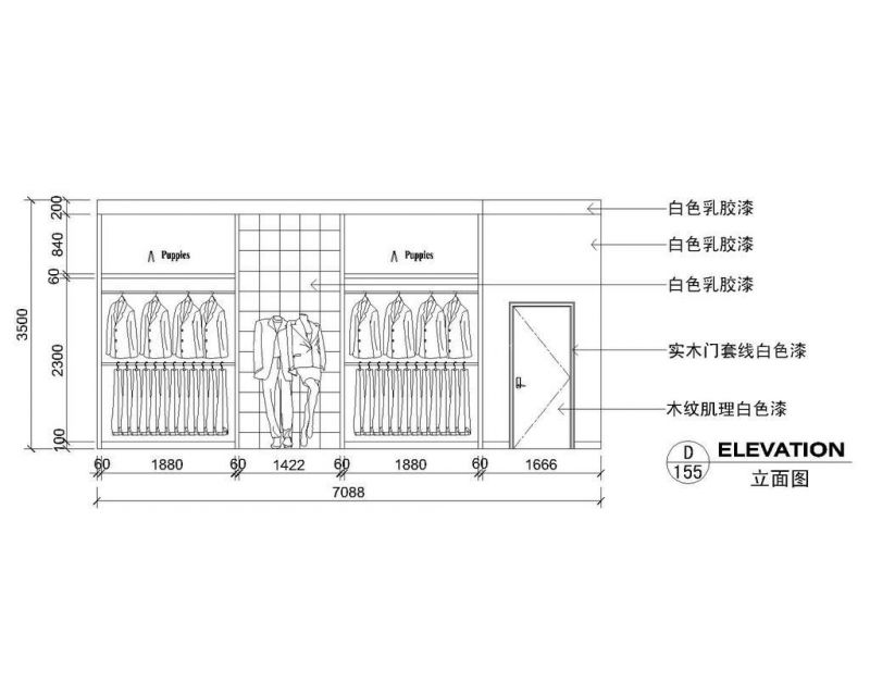 服装店店铺玻璃橱窗平面图设计图片大全