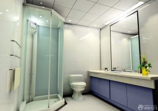 现代时尚卫生间淋浴房铝扣天花板设计图片