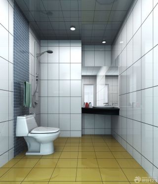 现代简约卫生间铝扣天花板设计图片