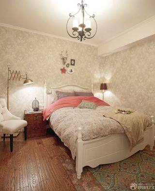 2023最新80-90平方小户型卧室压纹壁纸装修效果图