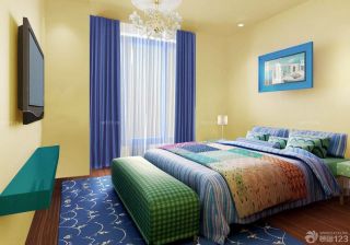 70平米小户型地中海风格男生卧室装修设计图