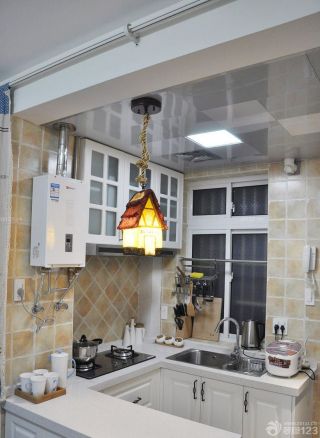 最新70平米小户型地中海风格厨房吊灯设计效果图片