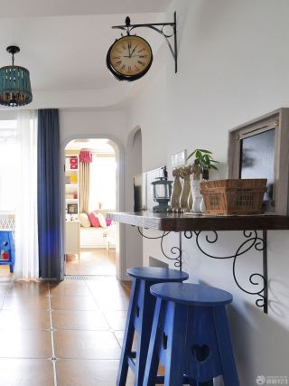 最新70平米小户型地中海风格家庭吧台设计图片