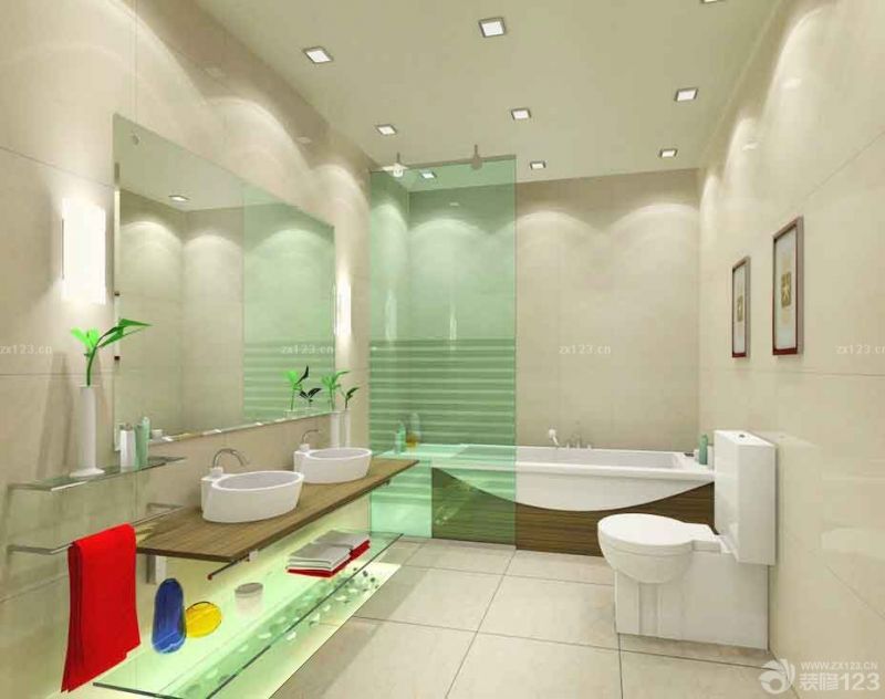最新时尚60平米现代家装卫生间设计效果图
