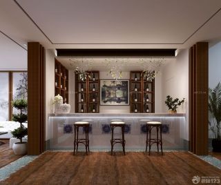 最新现代家装110平米三室一厅吧台设计效果图