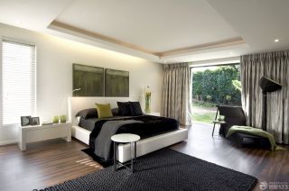 2023现代简约风格130平米的房子室内床装修图片