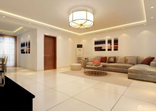 美式现代120平米客厅装修效果图大全2023图片