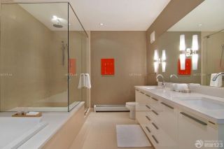 最新现代北欧120平米浴室效果图大全2023图片